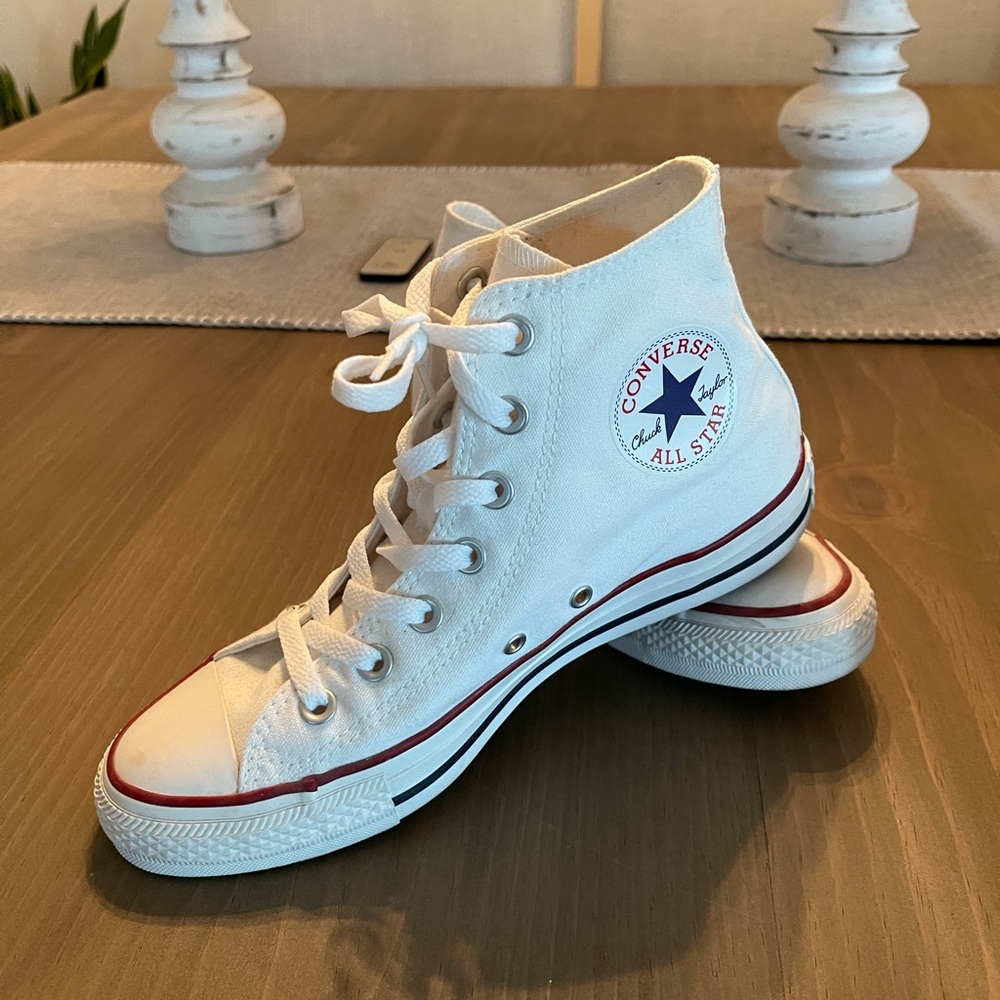 Converse White High-Top Athletic Shoes